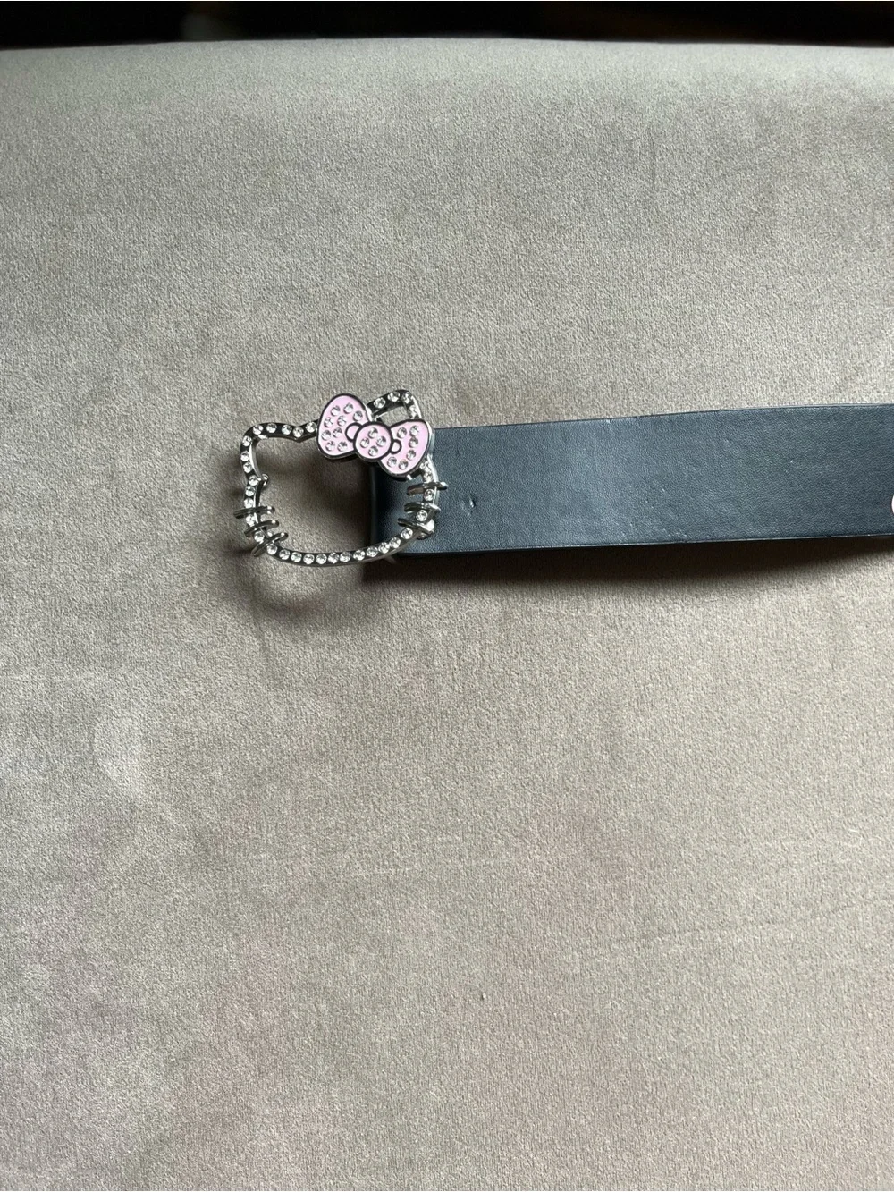 Hello Kitty Black Belt with Pink Logo